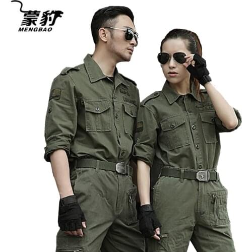Uniforme Militar US Army Military Uniform Tactical Cotton Suit Men Women Clothes Green Combat Shirt Hiking Hunting CS Clothing