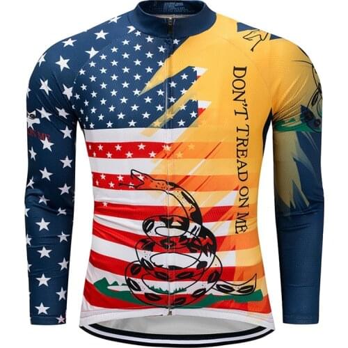 Weimostar pro team USA Autumn Long Sleeve Cycling Jersey Men Breathable mtb Bike Jersey 100% Polyester Bicycle Cycling Clothing