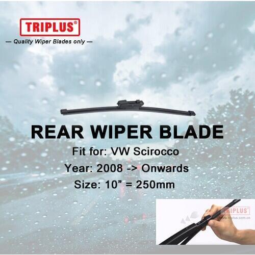 Rear Wiper Blade for VW Scirocco (2008-Onwards) 1pc 10" 250mm,Rear Windscreen Wipers,for Back Window Windshield Blades