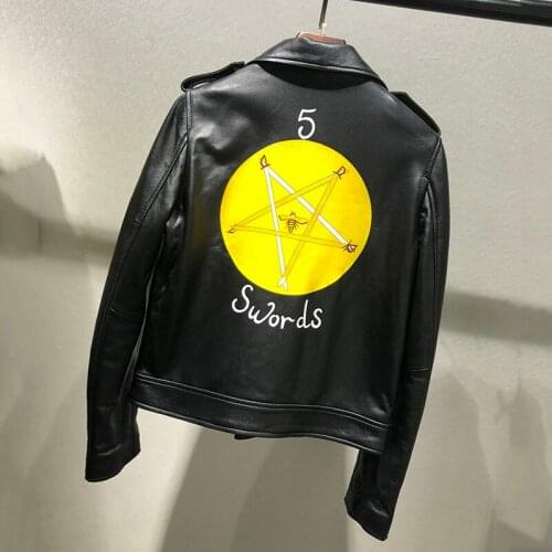 Leather Płaszcze Kobiety Garment Women Spring Coat Genuine Leather Jacket Pattern Adornment Mujeres Abrigos Sheepskin Coats