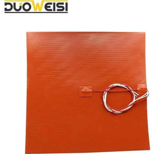 DuoWeiSi 3D Printer Parts 300x300mm Heat Bed 24/110/120/220/240V 200/350/500/600/750W Silicone Heater Pad Heater Bed Heating Mat