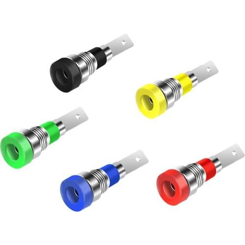 3pcs 4mm 60V 24A copper nickel-plated insulated banana socket, audio television computer used banana terminal female connector