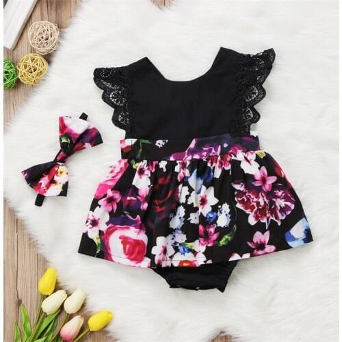 Christmas Baby Girl Toddler Kids Lace Romper Dress Party Dresses Costumes Set 2019 cute floral mini dress gift