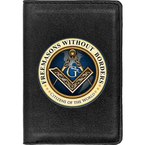 High Quality Leather Free and Accepted Masons Passport Cover Men Women Travel ID Credit Card Pocket Wallet Purse Case