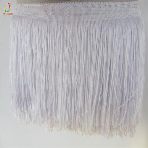 10 yard/lot 15CM Long white Polyester Fringe Trim African Tassel Ribbon Lace Sew Latin Dress Garment Curtain DIY Accessories