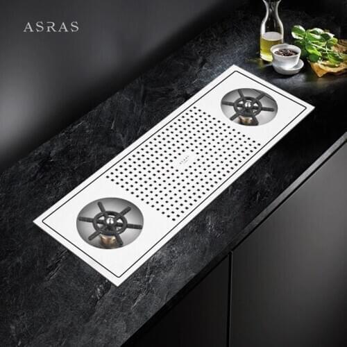 ASRAS-6322X SUS304 Stainless Steel Glass Washer Milk Tea Wine Bar Cup Rinser Automatic High-pressure Double Sprinkler