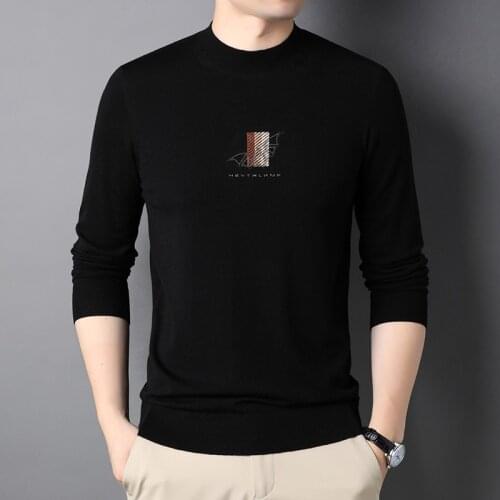 Round neck sweater mens autumn 2021 new loose pullover sweater bottoming sweater