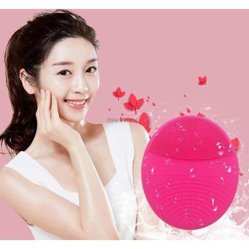 The new electric silicone sonic cleansing instrument Battery washing a face wash a face to brush D154