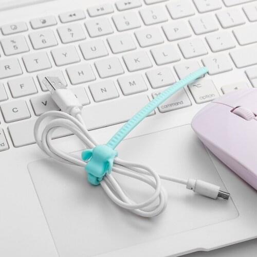 New Creative Cartoon Silicone Elephant Cable Tie Snack Sealing Clip Storage Strapping Silicone Earphone Storage Rope