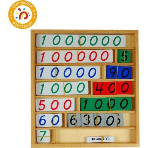 Educational Montessori Baby Toys Math Wooden Bank Game Early Children Count Numbers Matching Preschool Training Games Toys MA075