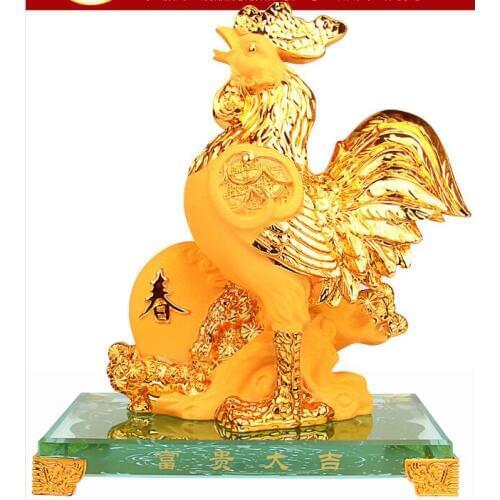 Sand gold animal tableware tiger rabbit snake horse sheep monkey rooster dog pig craft decoration large home statue sculpture