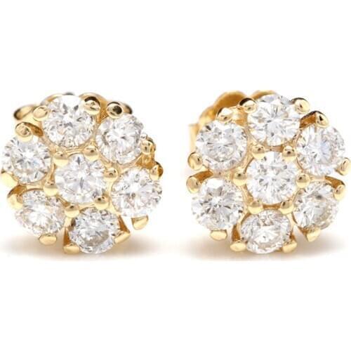 Huitan Delicate Small Earring for Women AAA Shiny Cubic Zircon Round Shape Romantic Female Wedding Stud Earrings Fashion Jewelry