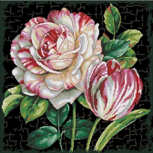 Tulip patterns Counted Cross Stitch 11CT 14CT DIY Chinese Cross Stitch Kits Embroidery Needlework Sets