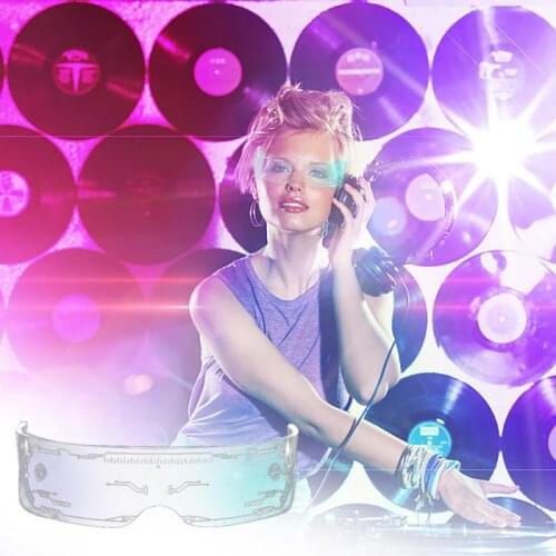 LED Luminous Glasses Christmas Party Bar Music Festival Cross-border Prom Night Vision Glasses Luminous Goggles