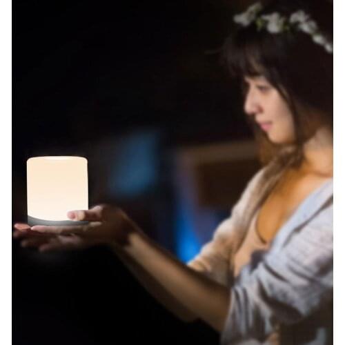 7 Colors LED Night Light Portable Bedside Lamp Energy Save Creative Children Bedroom Cylindrical Ornament Table Lighting