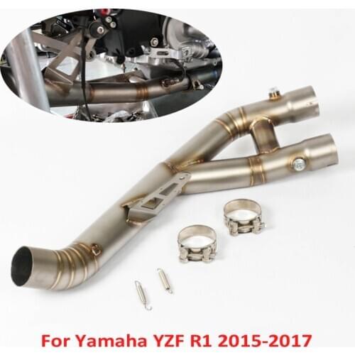 Motorcycle Exhaust Connect Tube Middle Mid Link Pipe Modified Link Tube Slip on Exhaust System for Yamaha YZF R1 2015-2019