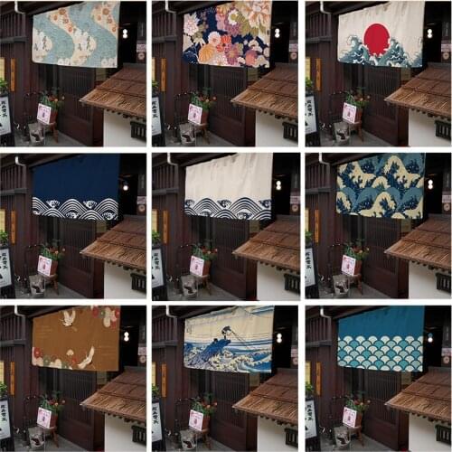 Japanese Horizontal Curtain Short Door Curtain Living Room Bedroom Partition Curtain Japanese Restaurant Sushi Shop Decor Noren