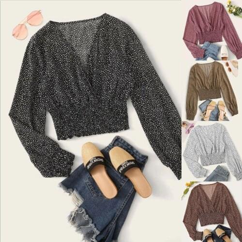 Блузки в горошек Yinlucia China At AliExpress