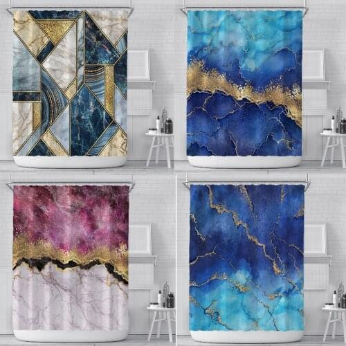 Marble pattern shower curtain curtain shower curtain waterproof bathroom curtain set Curtains for kitchen Bathroom curtain home