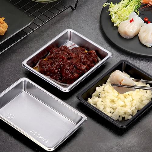 1000pcs Disposable Sushi Soy Sauce Dish Rectangle Salad Salt Seasoning Containers Plate Restaurant Takeout Package W0263