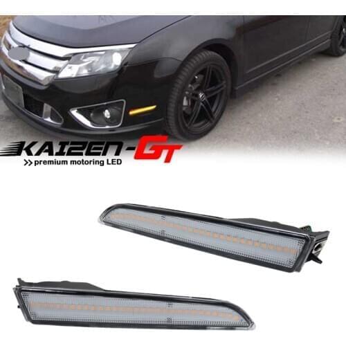 2pcs Amber Yellow Led Front Bumper Side Signal Parking Marker Light Lamps For 2010-2012 Ford Fusion Turn Signal Light 12V