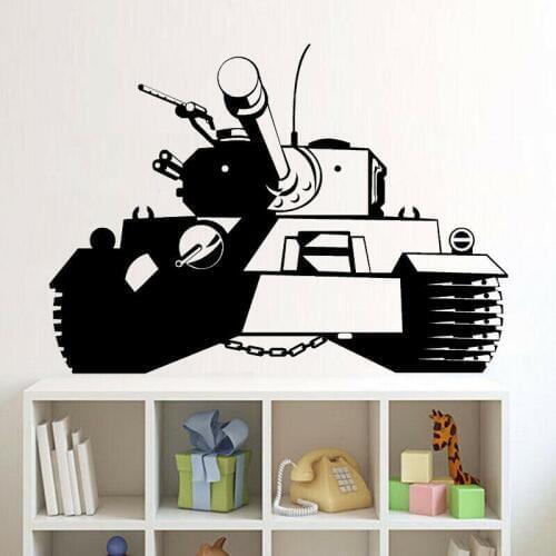 Army tank Wall Decals childrens room Vinyl wall Sticker Nursery Art Wall Decor vinyl removable Interior Home Decor Mural X714
