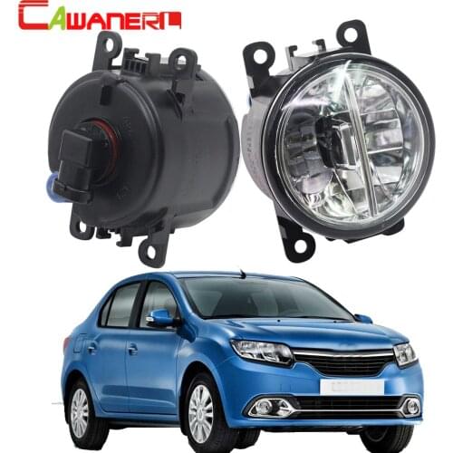 Cawanerl 2 Piece H11 Car 4000LM LED Fog Light Bulb 6000K White Daytime Running Light DRL High Bright For Renault Logan 2004-2015