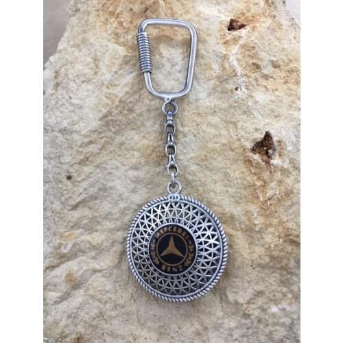 Mercedes Benz Logo Filigree Silver Is Keychain Midyat
