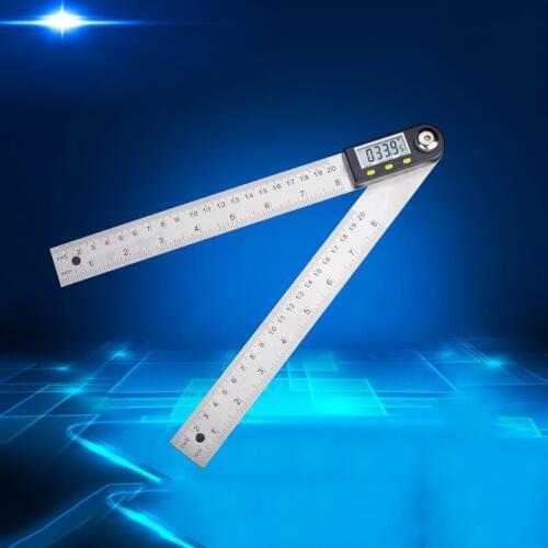 Digital Angle Ruler, Stainless Steel Electronic Angle Ruler, Protractor, Woodworking Angle Measuring Instrument, Multi-function
