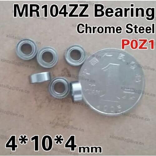 [CMMR104ZZ-P0]Free Shipping 10pcs chrome steel micro ball bearing MR104-2Z MR104zz minisize bearing 4*10*4mm