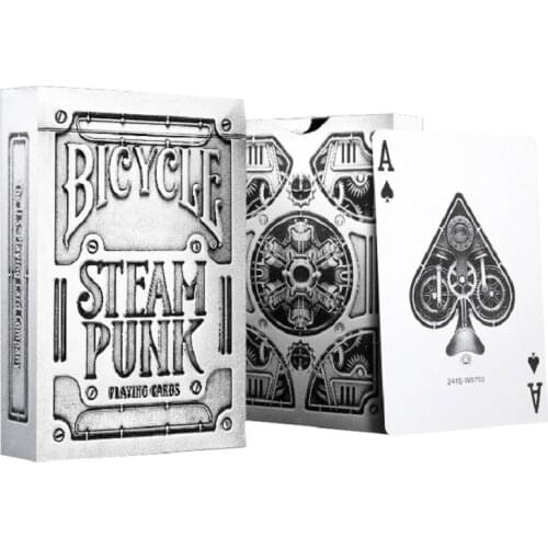 1 deck Bicycle Cards Silver Steampunk T11 Bicycle Playing Cards Regular Bicycle Deck Rider Back Card Magic Trick Magic Props