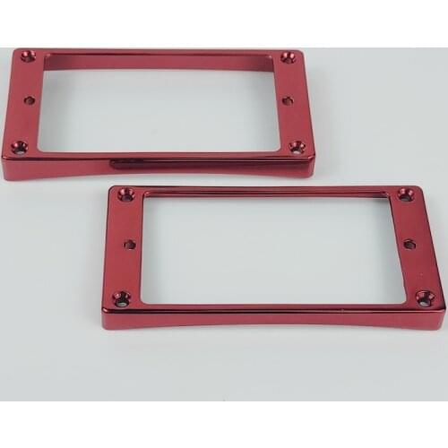 1 Set Red Humbucker Pickup Frames neck and bridge Pickup Mounting Ring Curved Tapered For LP Electric Guitar