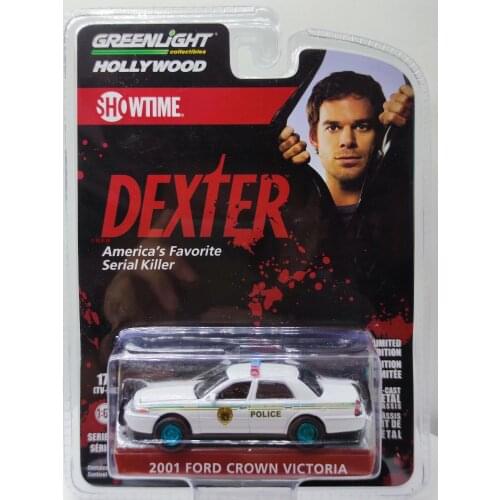 Green light 1:64 2001 Ford Crown Diecast Collection of Die-casting Simulation Alloy Model Car Children Toys