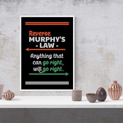 Hd Prints Picture Wall Artwork Modular Paintings Reverse Murphys-law- Posters Canvas Living Room Home Decoration No Framework