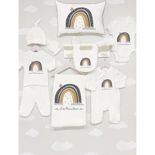 Organic 11 Piece Jacquard Hospital Output-For Baby Series Baby Set Lux 100 Cotton High Quality