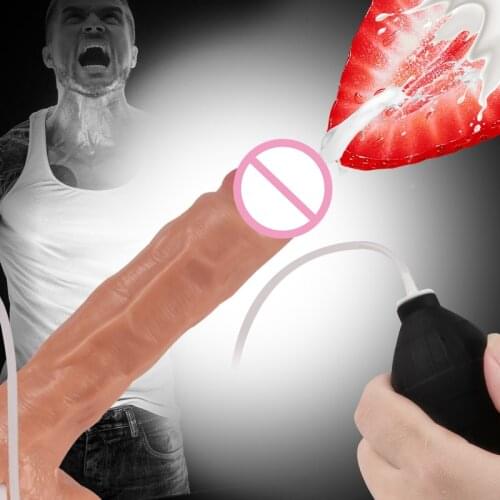 Penis Realistic Dildo Huge Dildo Masturbation Powerful Sucker Lesbian Couple Flirting Adult Sex Toys You Can Spray Water or Milk