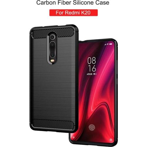 Luxury Carbon Fiber Soft silicone TPU Anti Scratch Shockproof Back Original Case for Xiaomi Redmi K20 6.39" Cover Cases