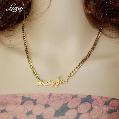 Personlized Stainless steel Charms necklace with name small butterfly decoration necklaces for Girlfriend Brithday jewelry Gift