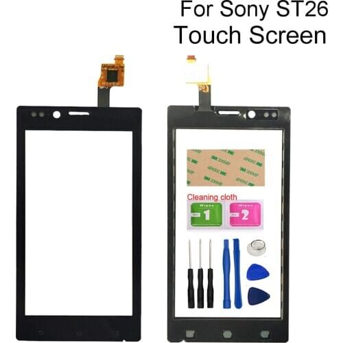 Touch Screen Digitizer For Sony Xperia J ST26i ST26 Touch Panel Front Glass Replacement Tools Adhesive