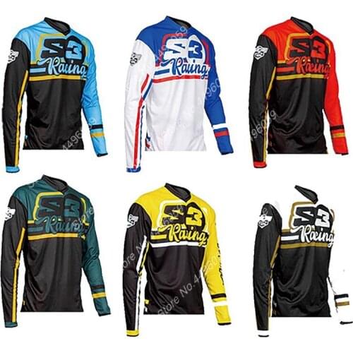 S3 Racing Jerseys Moto XC Motorcycle GP Mountain Bike FOR Motocross Jersey XC BMX DH MTB T Shirt Clothes