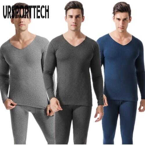 URSPORTTECH Thermal Underwear For Men Sets Thermo Underwear Long Johns Winter Men Underwear Set Thermal Underwear Homme Clothing