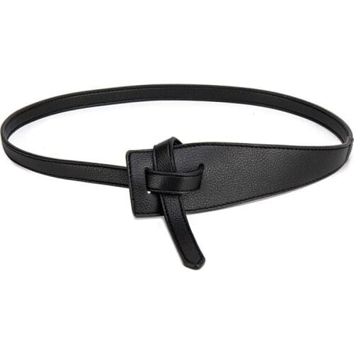 Ladys Coat Without Buckle Belt Korean Version of Simple Wild Belt irregular Buckle Windbreaker Knotted Waist Girdle