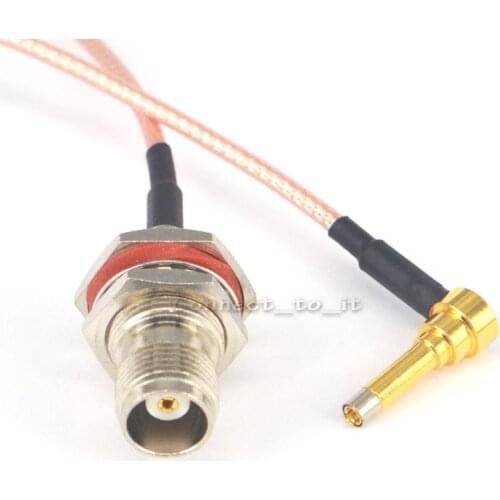10 Pieces RF Pigtail Cable TNC Female Bulkhead to MS156 RA 90 Degree Coax Connector Extension Cord 6 inch