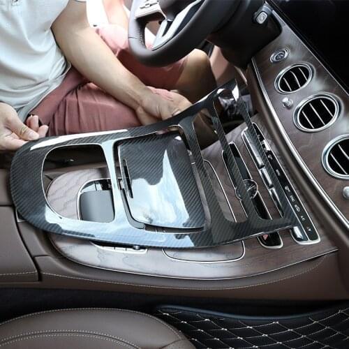 For Mercedes benz E Class W213 2016 2017 2018 Real Carbon Fiber Center Console Decoration Panel Trim Interior Car Accessories