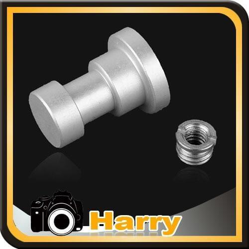 2SET 2in1 1/4" and 3/8" 1/4" to 3/8" screw Female Threaded Tripod screw Adapter to Light Stand
