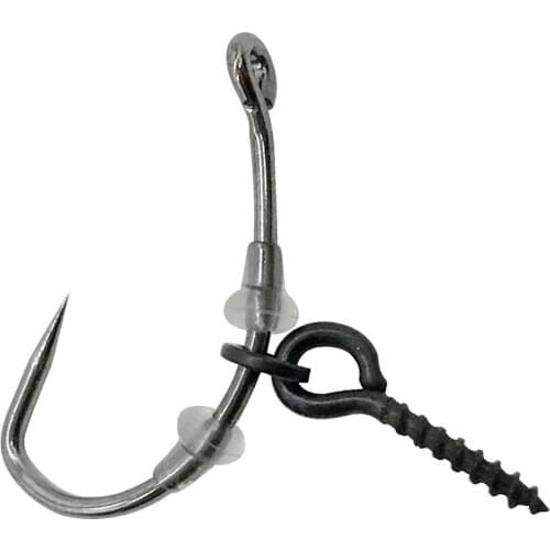 20PCS Boilies Bait Screw With Ring Fishing Carp Material For Carp Fishing Tackle Zig Chod Rig Carp Fishing Accessories Kit