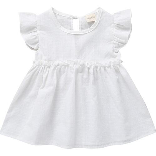 2019 Pure 5 colors cotton mother baby girls dresses Princess style Baby Girl Dress shortsleeve children outwear lovely clothing