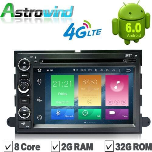 8 Core,2G RAM,,Android 6.0 Car GPS Navigation Stereo Media Radio For Ford Explorer Fusion F150 F500 F450 Mustang Edge Expedition