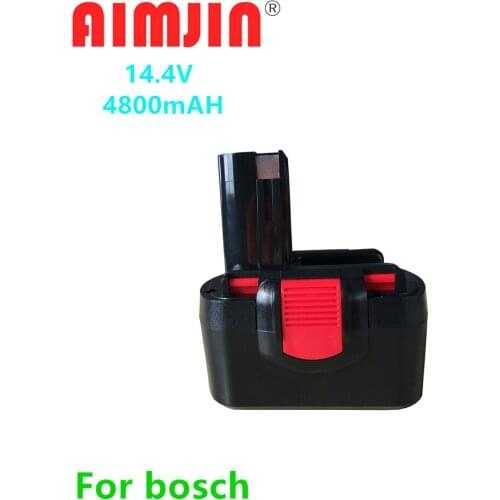 Latest Upgrade 14.4V 4800mAh Ni-CD Rechargeable Battery for Bosch 14.4V Battery BAT038 BAT040 BAT140 BAT159 BAT041 2607335275
