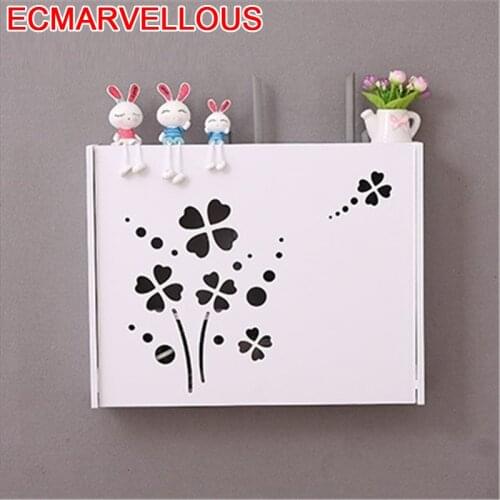 Wireless living room decoration WIFI router multifunctional stacks TV set-top box hanger socket cover rack storage shelf